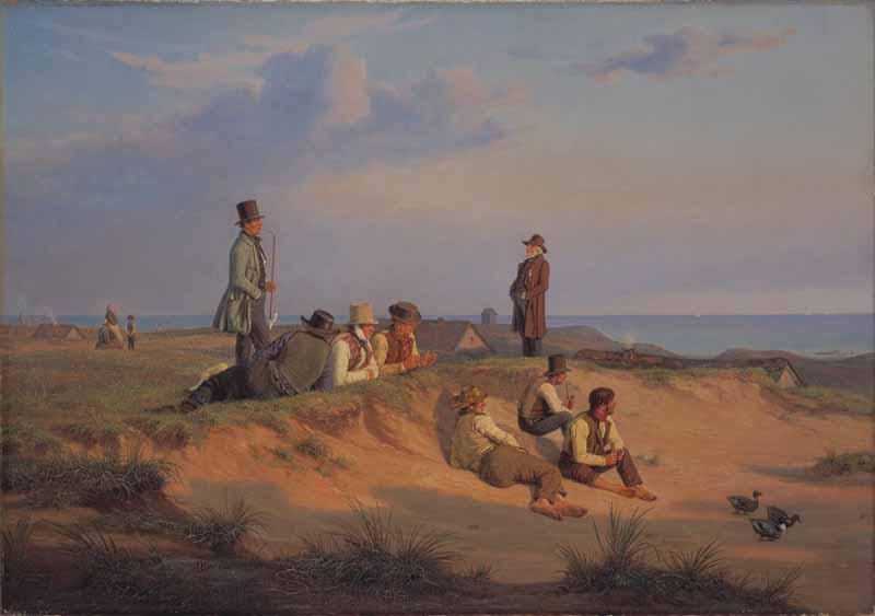 martinus rorbye Men of Skagen a summer evening in fair wheather oil painting picture